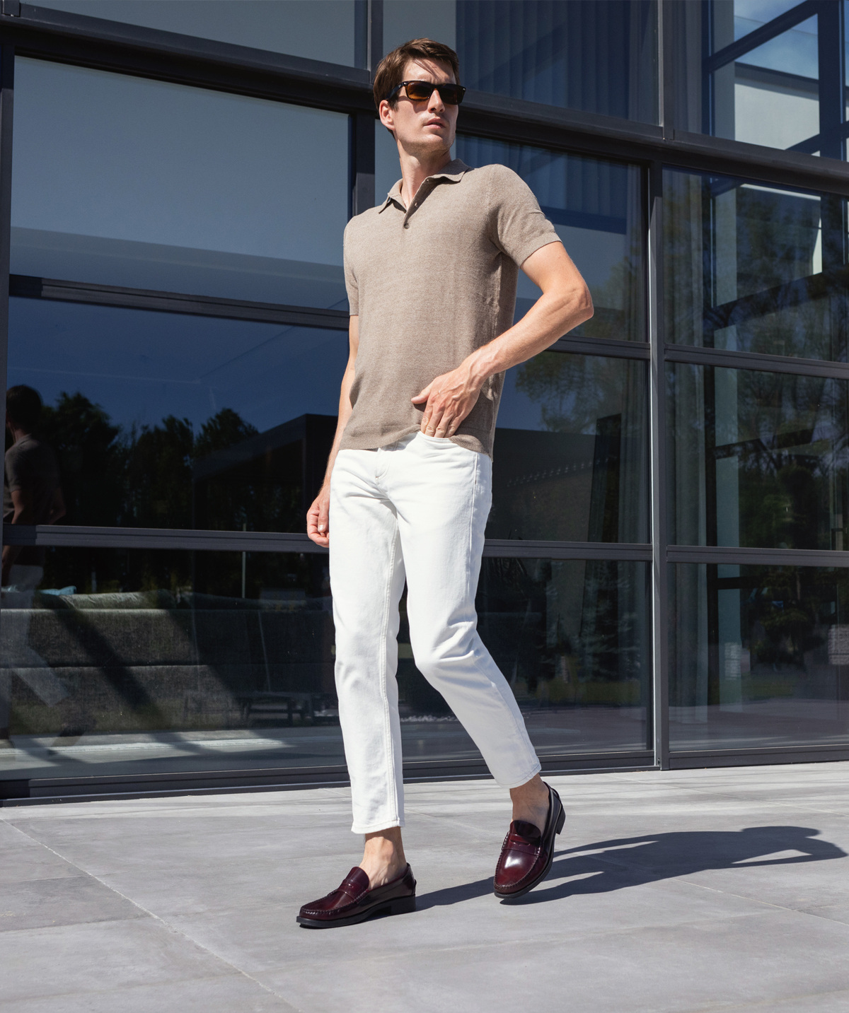 Top 34+ imagen burgundy loafers outfit men