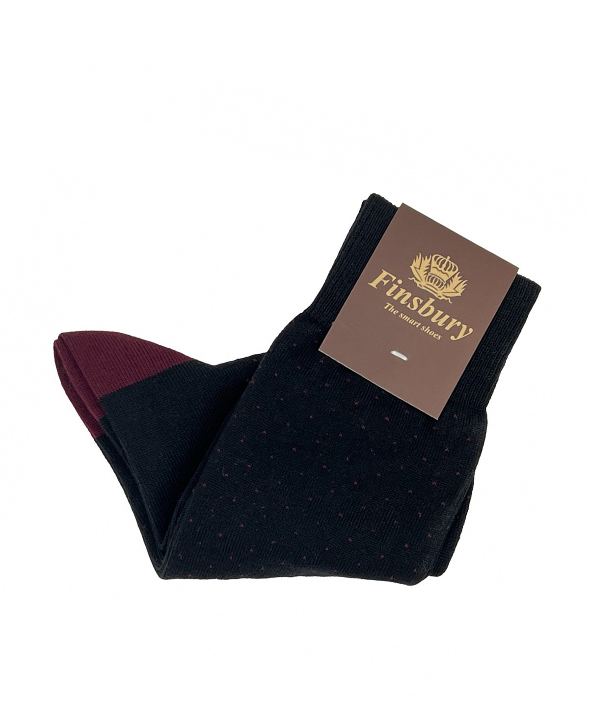 Chaussettes Noir et Bordeaux pour Homme 100% coton - Finsbury Shoes