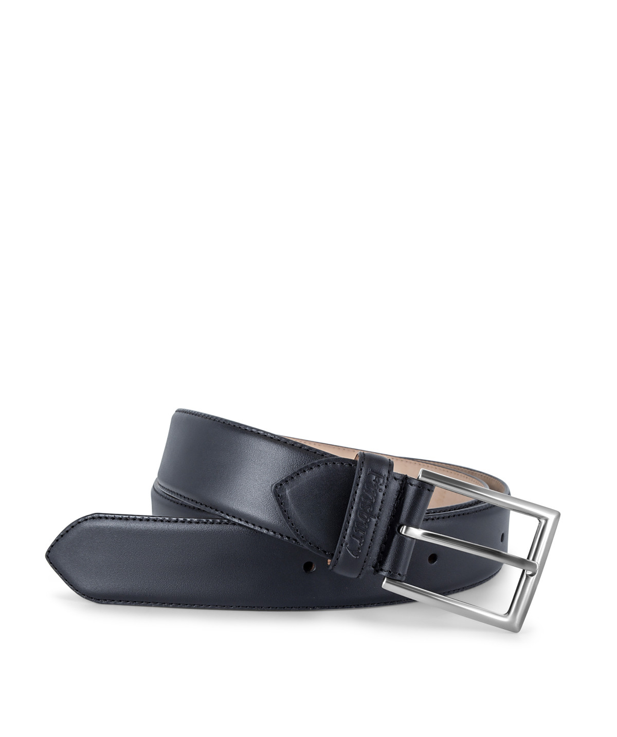 Black Men's Leather Belt - Finsbury Shoes
