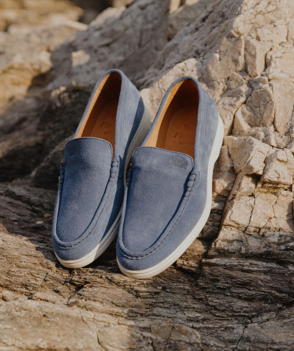 Mocassin MONACO Daim Bleu