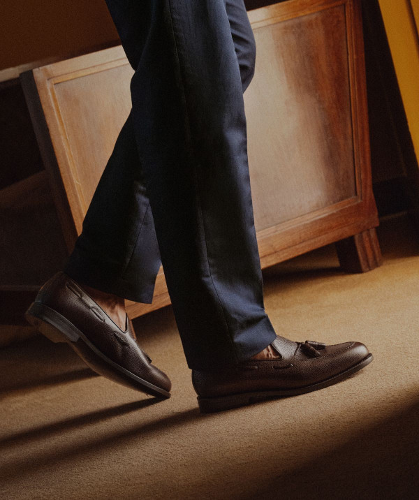 Loafers OLDEN Brown Grained