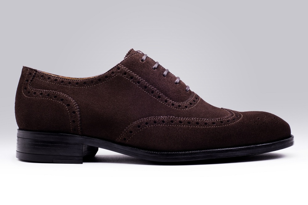 ZACH Suede Brown Men's Oxford Shoe - Finsbury Shoes