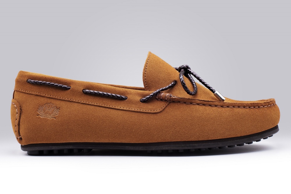 tobacco suede loafers