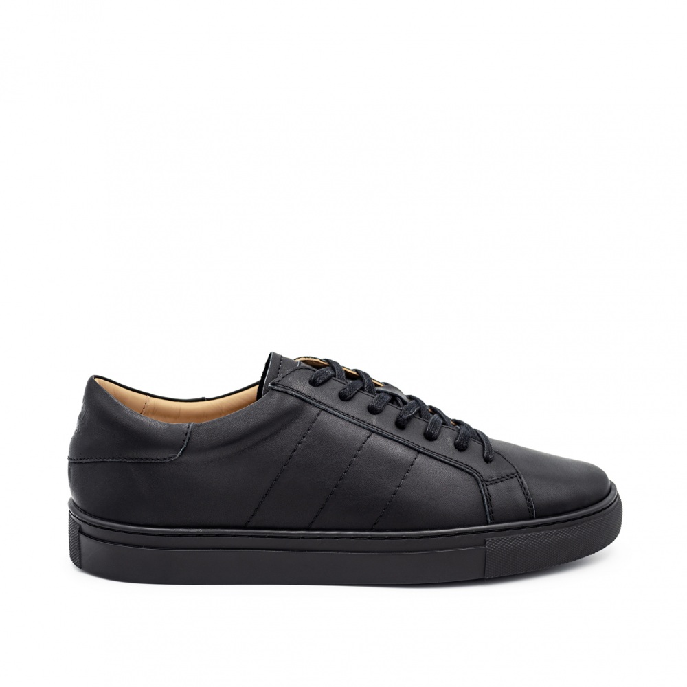 Sneakers RENZO Black Patina Men's Casual Shoe - Finsbury Shoes